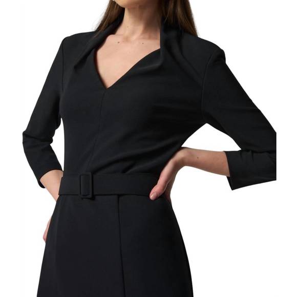 NEW JOSEPH RIBKOFF belted sheath dress in black - Picture 3 of 3